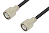 HN Male to HN Male Cable 72 Inch Length Using 75 Ohm RG59 Coax, RoHS - PE34436LF-72 - Pasternack