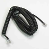 12ft Coiled Handset Cord, RJ22 (4P4C) Black - 1701-SF-52 - SFCable.com