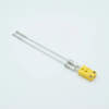 Thermocouple Feedthrough, Type K, Single-leg Pair with Miniature Connector, 0.25″ Dia Weld Adapter - A0636-1-W - MPF Products, INC.