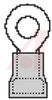 Ring Tongue, #6 STUD, 12-10 AWG, NYLON INSULATED -- 70191114