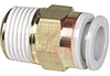 Fitting; 4 mm; 14 mm; R; 19.5 mm; 1.0 MPa (Max.); PBT, PP; brass - 70070976 - Allied Electronics, Inc.