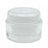 Airless Bottle, Matte Silver Cap, White Body, 100mL - CPR06SSW - MSX100 - Cosmetic Packaging Resources