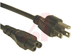 N.A. POWER CORDS, 6FT, 3x18, NEMA-15 Plug, C5 Connector, L10AMP Rating - 70132883 - Allied Electronics, Inc.