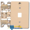 Suttle 6-Conductor Plastic Wallplate with Screw Terminals.. - 630AC6 - TelephoneStuff.com
