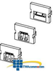 Leviton Dulplex ST, SC or FC Coupling with 45 Degree Exit -- 41294