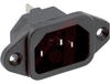 Inlet, Power Connector; Screw; 250 VAC;10 A; 100 Megohms @ 500 VDC; 2000 VAC - 70133360 - Allied Electronics, Inc.