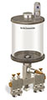 Levelux Clear View Multiple Feed Manual Lubricator, 1 qt Pyrex Reservoir, 4 Feeds, 1/8