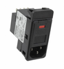 Power Entry Module Filtered M 3 POS 250VAC 6A Fuse/Voltage Selector ST 1 Port -- 793-1-6609948-1 - Image