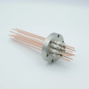 Power Feedthrough, 5000 Volts, 50 Amps, 12 Pins, 0.094″ Copper Conductors, 2.75″ Conflat Flange - A0283-2-CF - MPF Products, INC.