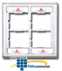 Siemon Double Gang Stainless Steel CT Faceplate for Four.. - CT8-FP-SS-L - TelephoneStuff.com