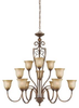 27112-BBZ Large Chandeliers-Glass Shade - 604916 - Capital Lighting, Inc.