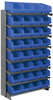 Akro-Mils APRS 400 lb Blue / Green / Red / White / Yellow Gray Powder Coated Steel 16 ga Single Sided Fixed Rack - 36 3/4 in Overall Length - 32 Bins - Bins Included - APRS080 -- APRS080 - Image