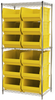 Shelving, Wire Shelving Kit, 24x36x74, 12 Bins - AWS24360288Y - Akro-Mils, Inc.