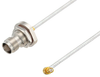 TNC Female Bulkhead to SMP Female Right Angle Cable 12 Inch Length Using PE-SR405FL Coax - PE3W05541-12 - Pasternack