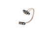 2 Pos. Female Receptacle SIL RG178 Straight Cable Assembly, 450mm, double-end, Slotted Jackscrews -- M80-FC305F1-02-0450F1 - Image