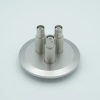 SHV-5 Coaxial Feedthrough, 3 Pins, Grounded Shield, 2.95″ QF / KF Flange - A0343-1-QF - MPF Products, INC.