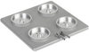Quad-Base with 2 hose connections, for smooth tables ISQB-G 212x212x20 SC - 10.01.15.00646 - Schmalz Inc.