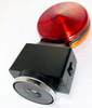 Battery Powered Strobe Light - Heavy Duty Hazard Flashing Lights - RED/AMBER - HDFL-AR - HDFL-AR - Larson Electronics LLC