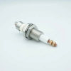 E-Beam Power Feedthrough, 12,000 Volts, 1 Pin, 1″ Baseplate Bolt, Alumina Sputter Shield, and Vacuum Spade -- A4655-1-BP