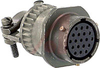 CONNECTOR,CABLE CONNECTING RECEPTACLE W/CABLE CLAMP,SIZE 14,19 #20 SOCKET CONT - 70010786 - Allied Electronics, Inc.