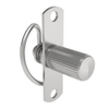 Compression Latch, Self-Adjusting, Miniature Size, No Restriction, Knurled Knob, Rivet/Screw  Installation, Smooth Spring, Steel, Zinc Plated, Bright - 57-20-201-10 - Southco
