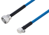 Plenum 4.3-10 Male to SMA Male Right Angle Low PIM Cable 100 cm Length Using SPP-250-LLPL Coax Using Times Microwave Parts - PE3C6248-100CM - Pasternack