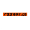 Brady B-946 Black on Orange Vinyl Self-Adhesive Pipe Marker - 4 in Height - 3 1/2 in Character Height - 24 in Length - Printed Msg = HYDROCHLORIC ACID - 7381-1HV - 754473-67525 - R. S. Hughes Company, Inc.