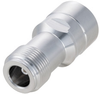 Low PIM QD 4.3-10 Female (Jack) to N Female (Jack) Adapter, Tri-Metal Plated Brass Body, 1.25 VSWR - FMAD1182 - Fairview Microwave Inc.