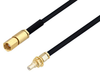 SSMC Plug to SSMC Jack Bulkhead Cable 24 Inch Length Using PE-SR405FLJ Coax - PE3C4442-24 - Pasternack