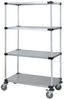 Stem Caster Cart, 4 Solid Shelves; Height Quantum Storage - 42AC5219 - Newark, An Avnet Company