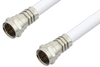 75 Ohm F Male to 75 Ohm F Male Cable 36 Inch Length Using 75 Ohm RG59-WHITE Coax, LF Solder, RoHS - PE36143LF-36 - Pasternack