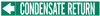 Brady Pipe Markers-To-Go B-946 White on Green Vinyl Self-Adhesive Pipe Marker - 2 in Height - 12 in Length - Printed Msg = CONDENSATE RETURN with Right Arrow - 108858 - 754473-67090 - R. S. Hughes Company, Inc.