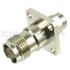 SMA Male (Plug) to TNC Female (Jack) 4 Hole Flange Adapter, Passivated Stainless Steel Body, High Temp, 1.25 VSWR - SM4748 - Fairview Microwave Inc.