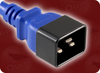 IEC-60320-C20 BLUE to IEC-60320-C19 BLUE HOME // Power Cords // IEC/Jumper Power Cords // International -- 3517.079BLU - Image