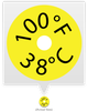 SL100F 38C TEMPERATURE SENSOR LABEL - SL100F - Telatemp Corporation