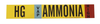 Brady B-946 Black / Blue / Red / White on Yellow Vinyl Self-Adhesive Pipe Marker - 2 1/4 in Height - 2 in Character Height - 14 in Length - Printed Msg = AMMONIA - 90404 - 754476-90404 - R. S. Hughes Company, Inc.