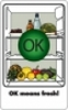 OK Refrigerator Thermometer on Hanging/Adhesive Card -  - ThermometerSite.com