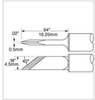 Metcal Smartheat Soldering Cartridge SSC-761A - Hoof Tip - 0.7 in Tip Length - 0.016 in Tip Width - SSC-761A - R. S. Hughes Company, Inc.