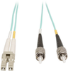 10Gb Duplex Multimode 50/125 OM3 LSZH Fiber Patch Cable (LC/ST) - Aqua, 1M (3-ft.) -- N818-01M - Image