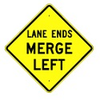 Lane Ends Merge Left Sign - W9-2 - Traffic Safety Warehouse