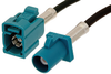 Water Blue FAKRA Plug to FAKRA Jack Cable 60 Inch Length Using RG174 Coax - PE38752Z-60 - Pasternack
