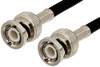 BNC Male to BNC Male Cable 12 Inch Length Using 53 Ohm RG55 Coax - PE3583LF-12 - Pasternack