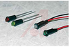 Indicator, LED Snap-In Panel Mount, .156 Mounting Hole, 6 IN. Leads, 2V, Green - 70081797 - Allied Electronics, Inc.