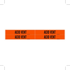 Brady B-946 Black on Orange Vinyl Self-Adhesive Pipe Marker - 1 1/8 in Height - 3/4 in Character Height - 7 in Length - Printed Msg = ACID VENT - 7319-4 - 754473-66681 - R. S. Hughes Company, Inc.