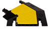 Left Turn for YJ5-125-Y/B 5-Channel Yellow Jacket® Cable Protector - YJ5TL-125-Y/B - YJ5TL-125-Y/B - Checkers