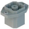G-Series Power Receptacle Connector: Male, front mount with flange, 4-pin (3+PE; PE at cable outlet), grey body; 230 V AC/DC, 10 A - G 30 E 3 M - Belden Inc.