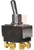 Switch, Toggle, (On)-Off-(On), 10 Amps,0.250 Tab Terminals, Bat Lever, 250 VAC - 70131751 - Allied Electronics, Inc.