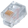 15 MIC GOLD 4C RJ-11 ROUND SOLID MOD PLUG - 70121581 - Allied Electronics, Inc.