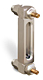Aluminum Liquid Level Gage with Shut-Off, 4” Centerline, 1/4
