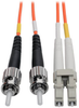Duplex Multimode 62.5/125 Fiber Patch Cable (LC/ST), 1M (3-ft.) -- N318-01M - Image